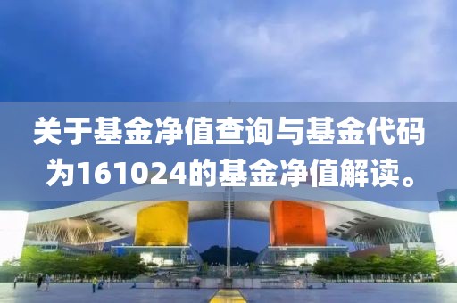 关于基金净值查询与基金代码为161024的基金净值解读。