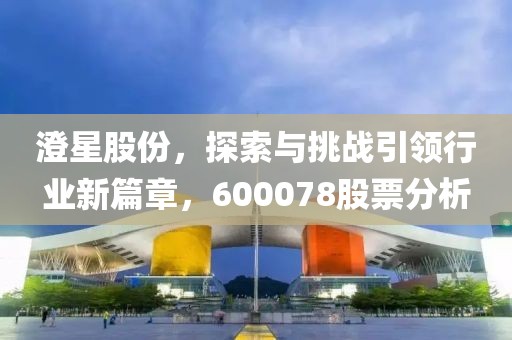 澄星股份，探索與挑戰引領行業新篇章，600078股票分析