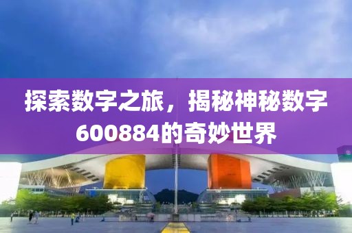 探索數(shù)字之旅，揭秘神秘數(shù)字600884的奇妙世界