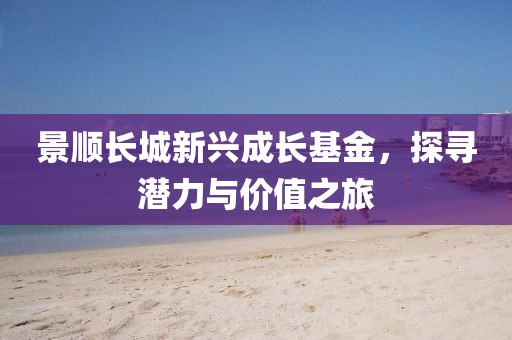 景顺长城新兴成长基金，探寻潜力与价值之旅