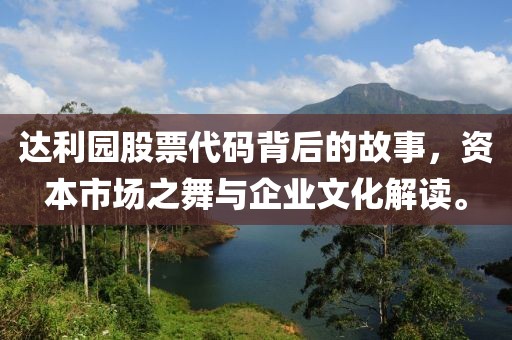 達(dá)利園股票代碼背后的故事，資本市場之舞與企業(yè)文化解讀。