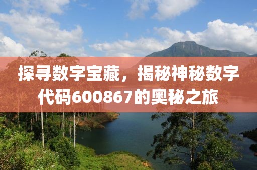 探尋數(shù)字寶藏，揭秘神秘?cái)?shù)字代碼600867的奧秘之旅