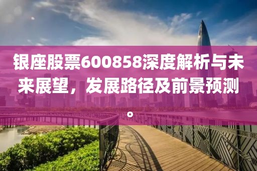 银座股票600858深度解析与未来展望，发展路径及前景预测。