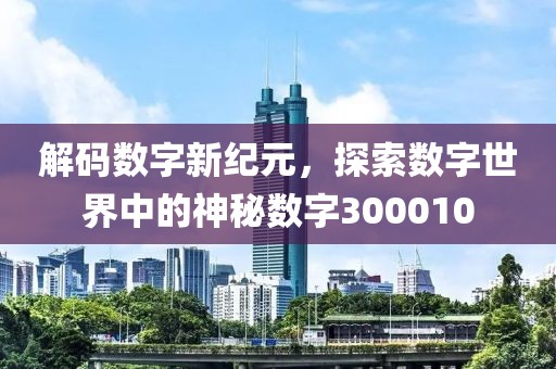 解码数字新纪元，探索数字世界中的神秘数字300010