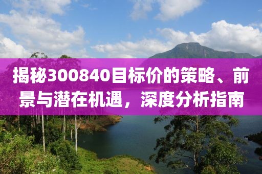 揭秘300840目标价的策略、前景与潜在机遇，深度分析指南