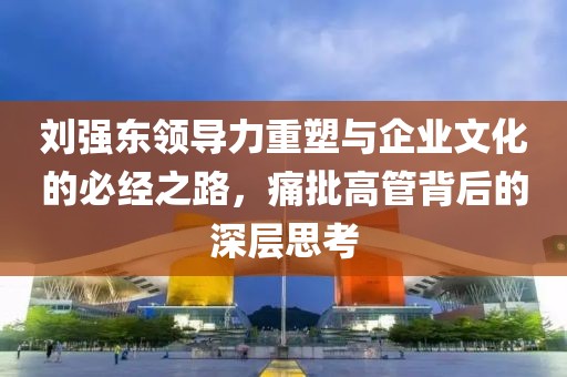 刘强东领导力重塑与企业文化的必经之路，痛批高管背后的深层思考