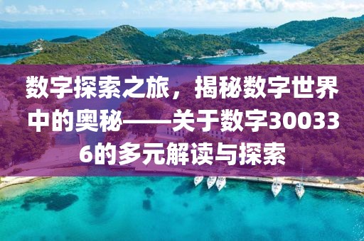 数字探索之旅，揭秘数字世界中的奥秘——关于数字300336的多元解读与探索