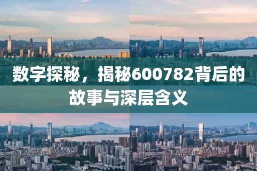 数字探秘，揭秘600782背后的故事与深层含义