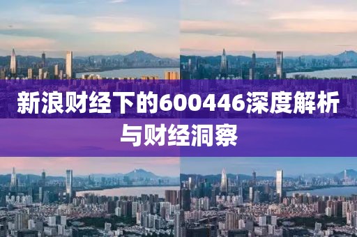 新浪财经下的600446深度解析与财经洞察