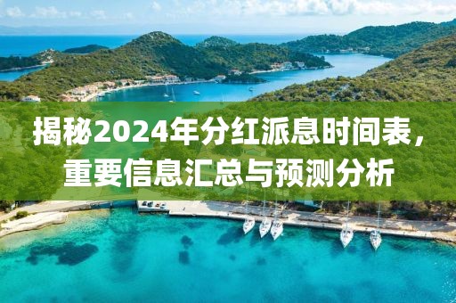 揭秘2024年分红派息时间表，重要信息汇总与预测分析