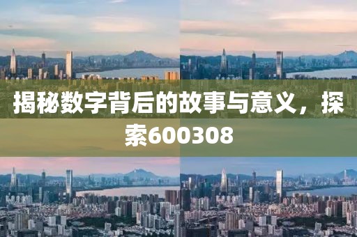 揭秘数字背后的故事与意义，探索600308