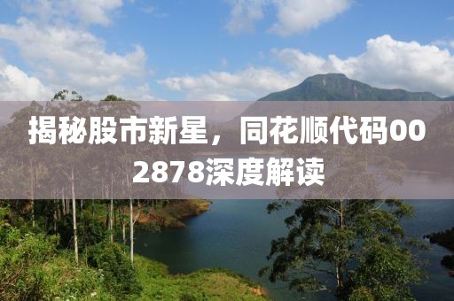 揭秘股市新星，同花顺代码002878深度解读