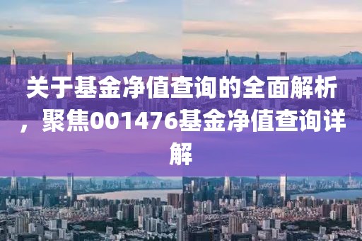 關于基金凈值查詢的全面解析，聚焦001476基金凈值查詢詳解