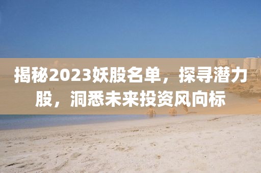 揭秘2023妖股名單，探尋潛力股，洞悉未來投資風(fēng)向標(biāo)