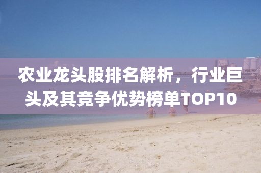 農業龍頭股排名解析，行業巨頭及其競爭優勢榜單TOP10