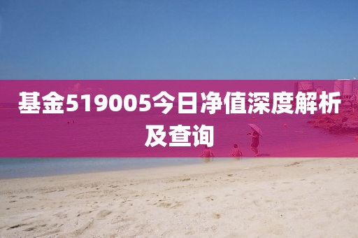 基金519005今日凈值深度解析及查詢