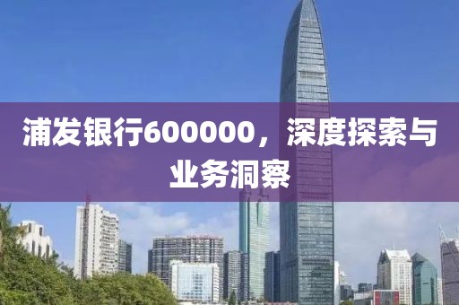 浦發(fā)銀行600000，深度探索與業(yè)務(wù)洞察