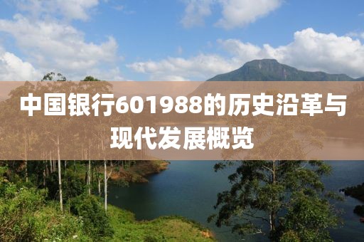 中國銀行601988的歷史沿革與現(xiàn)代發(fā)展概覽